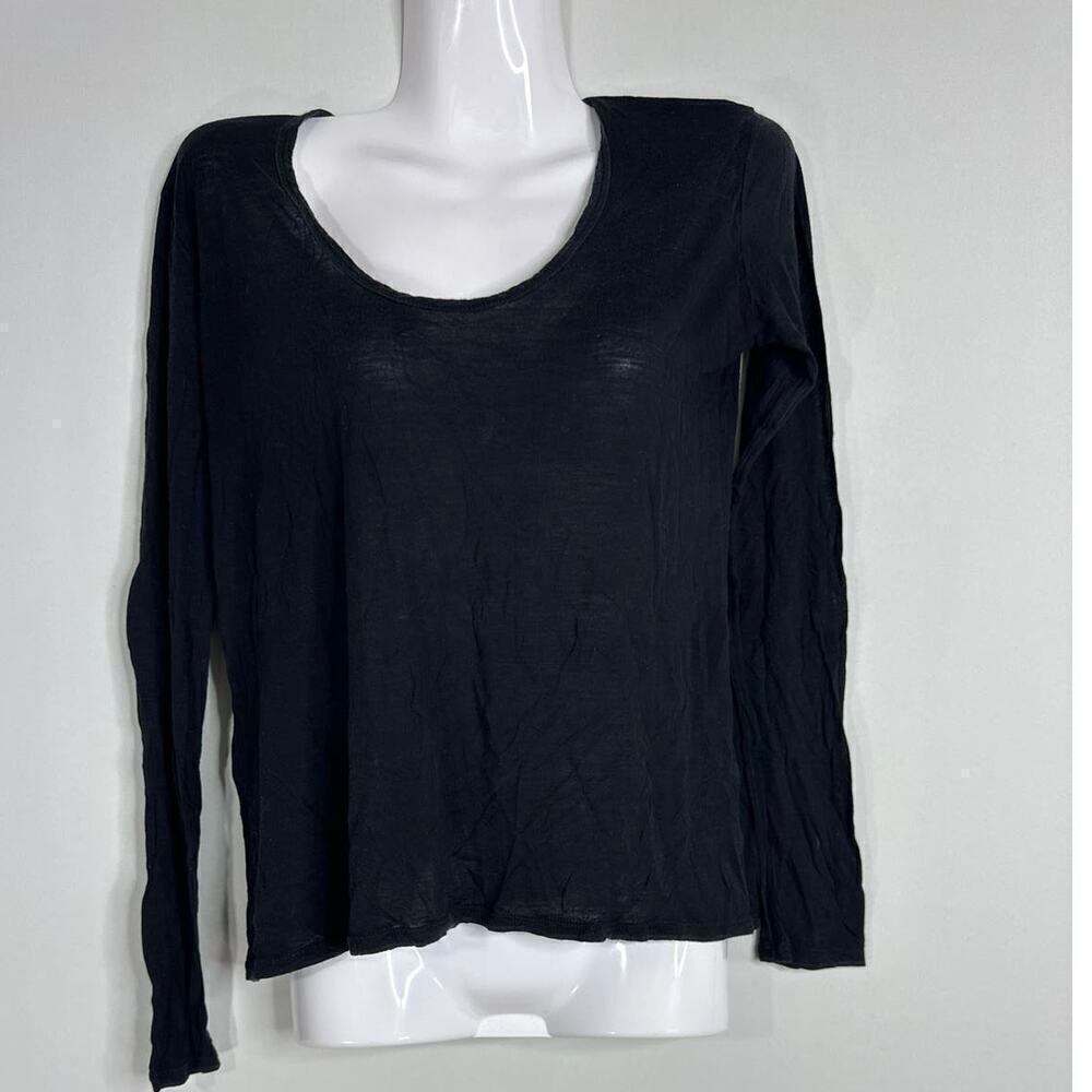 Reformation Black Tencel Lyocell Lightweight Long Sleeve‎ Casual Top Size XS